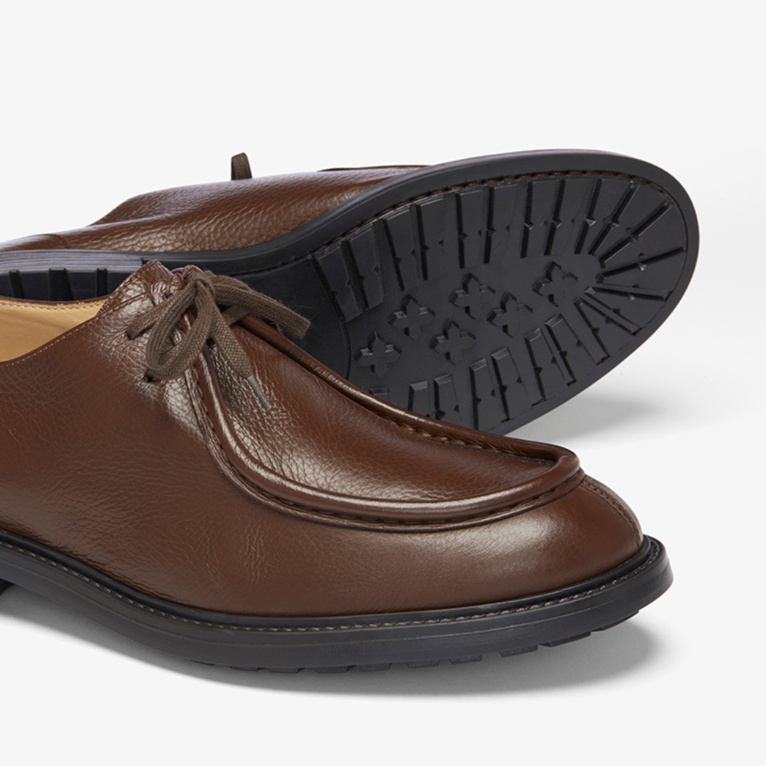 Men's Brown Pebbled Leather Tuscan Derby Boot