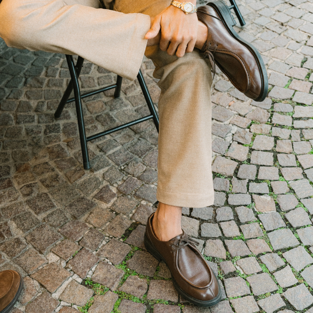 Men's Brown Pebbled Leather Tuscan Moc Boot