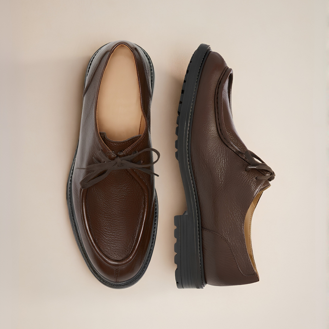 Men's Brown Pebbled Leather Tuscan Moc Boot