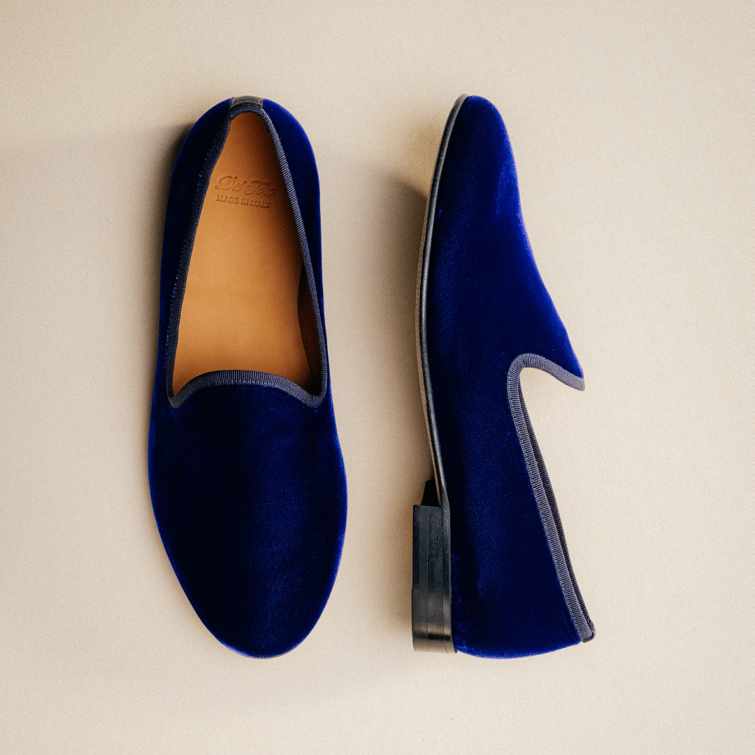 Men's Blue Velvet Slipper II