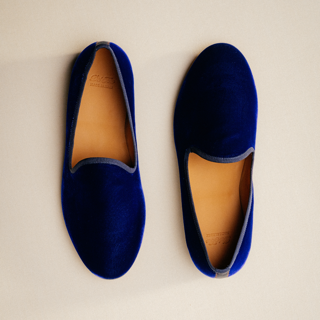 Men's Blue Velvet Slipper II