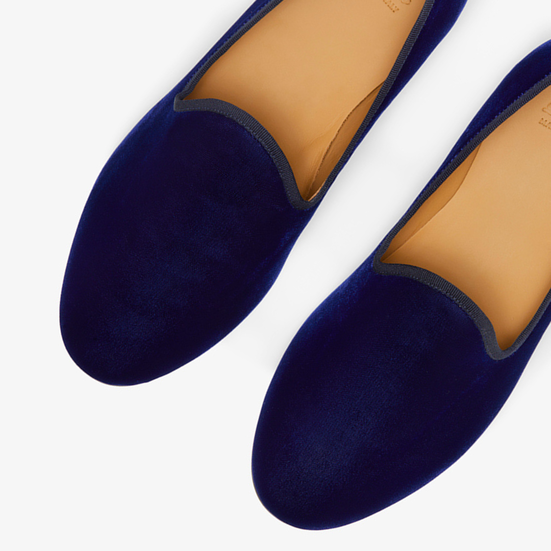 Men's Navy Velvet Slipper II