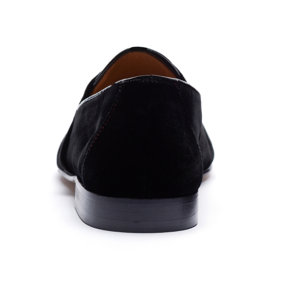 Men's Black Como Velvet Slipper II