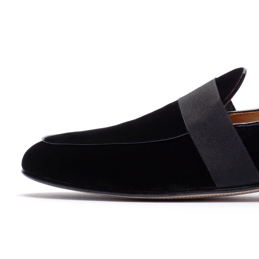 Men's Black Como Velvet Slipper II
