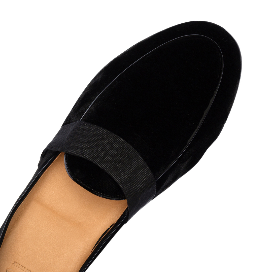 Men's Black Como Velvet Slipper II