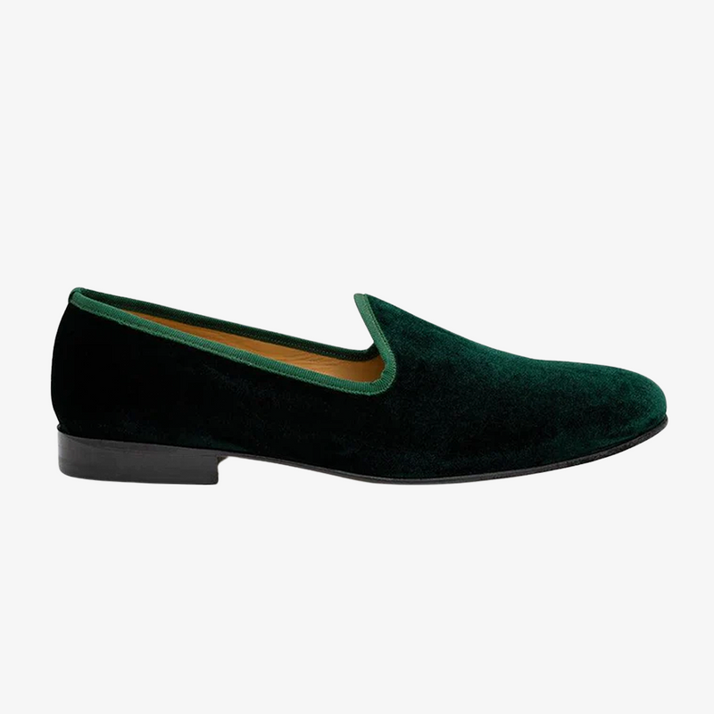 Men's Green Velvet Slipper II