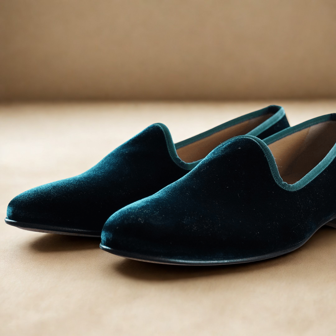 Men's Green Velvet Slipper II
