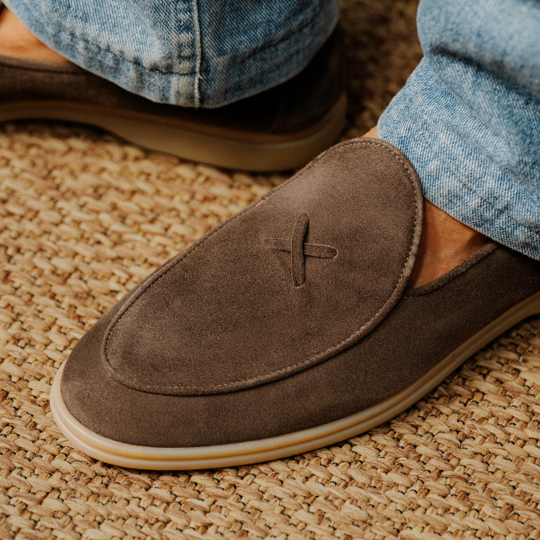 Men's Dark Brown Suede Viaggio Loafer