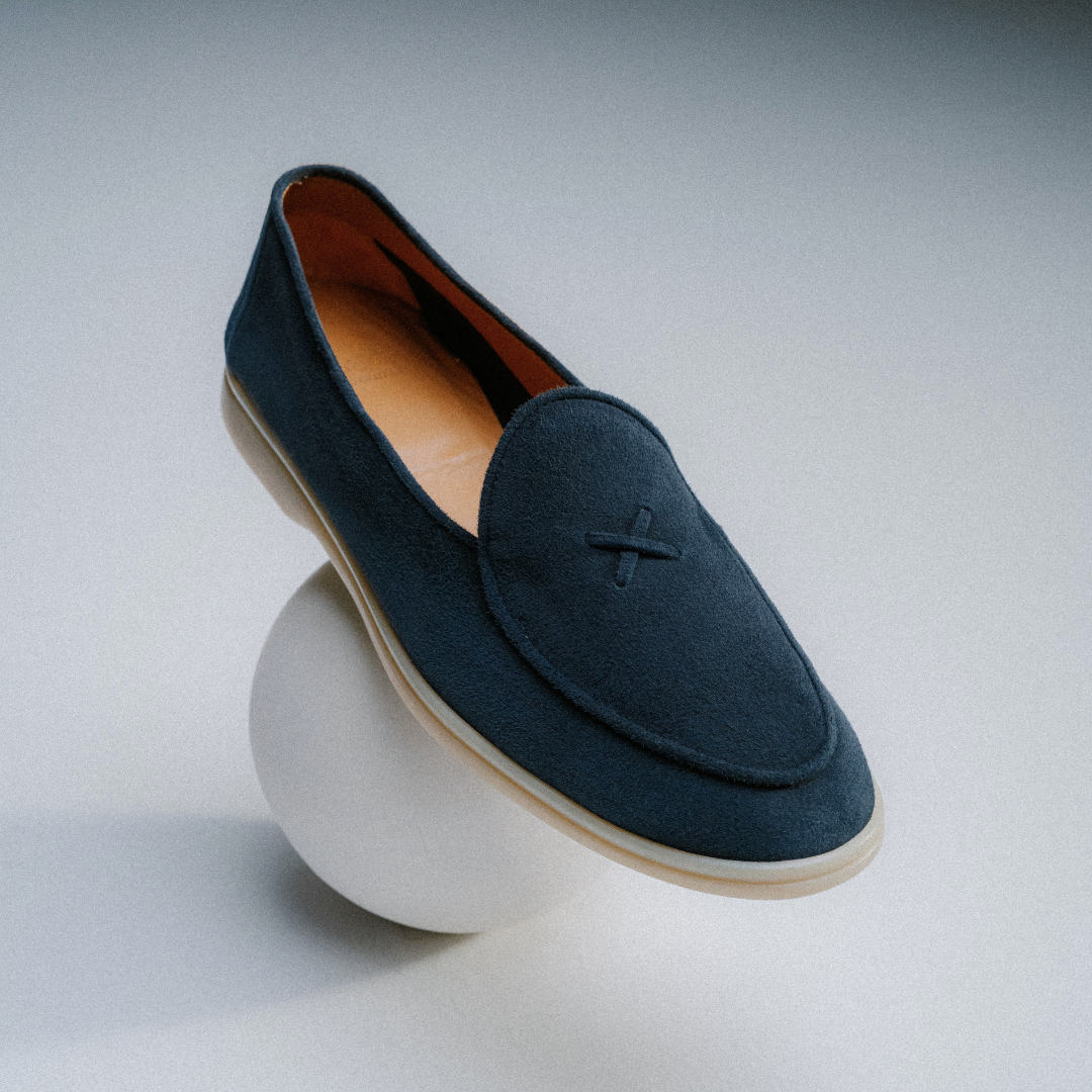 Men's Navy Suede Viaggio Loafer