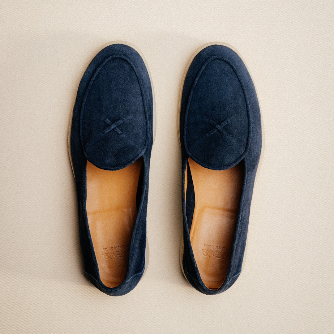 Men's Navy Suede Viaggio Loafer