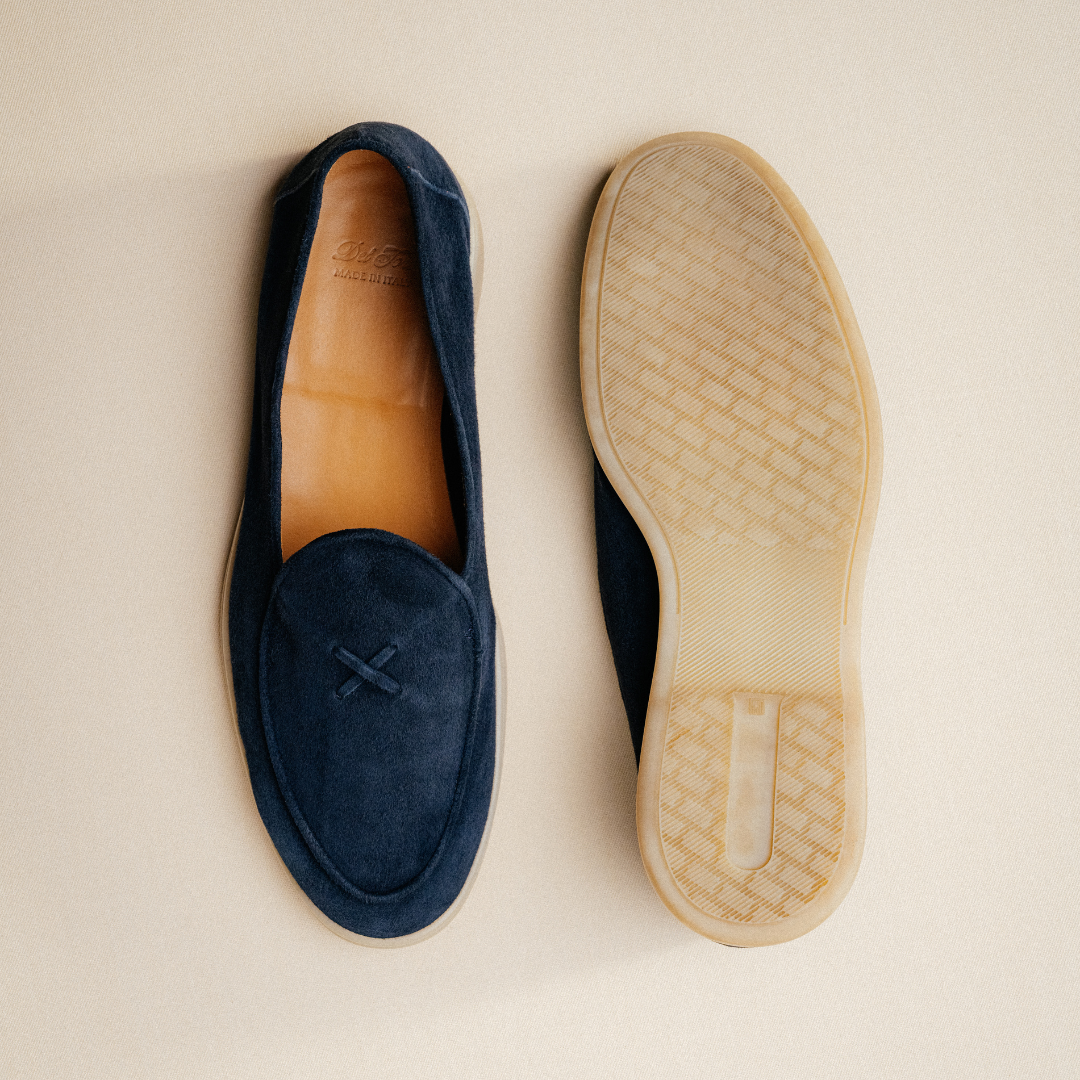 Men's Navy Suede Viaggio Loafer