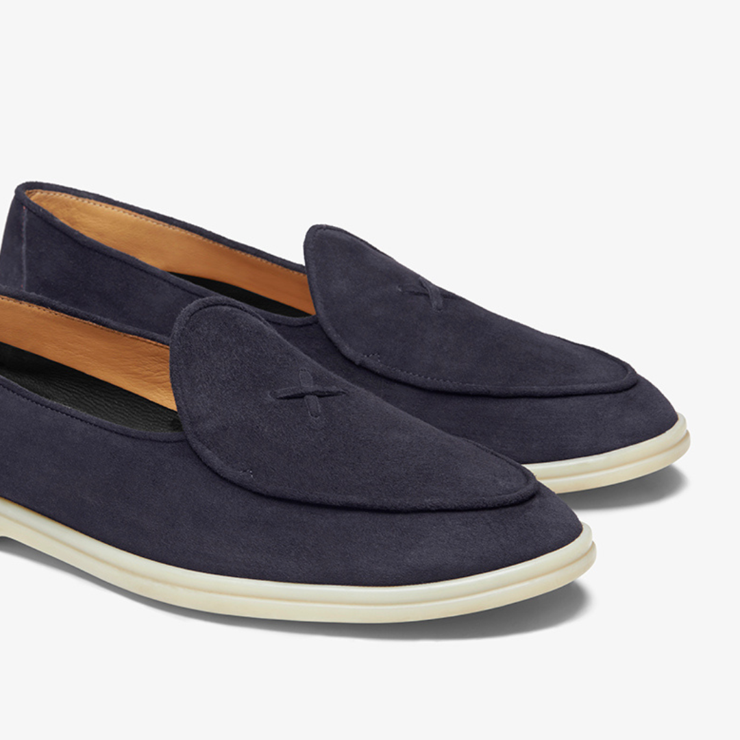 Men's Navy Suede Viaggio Loafer