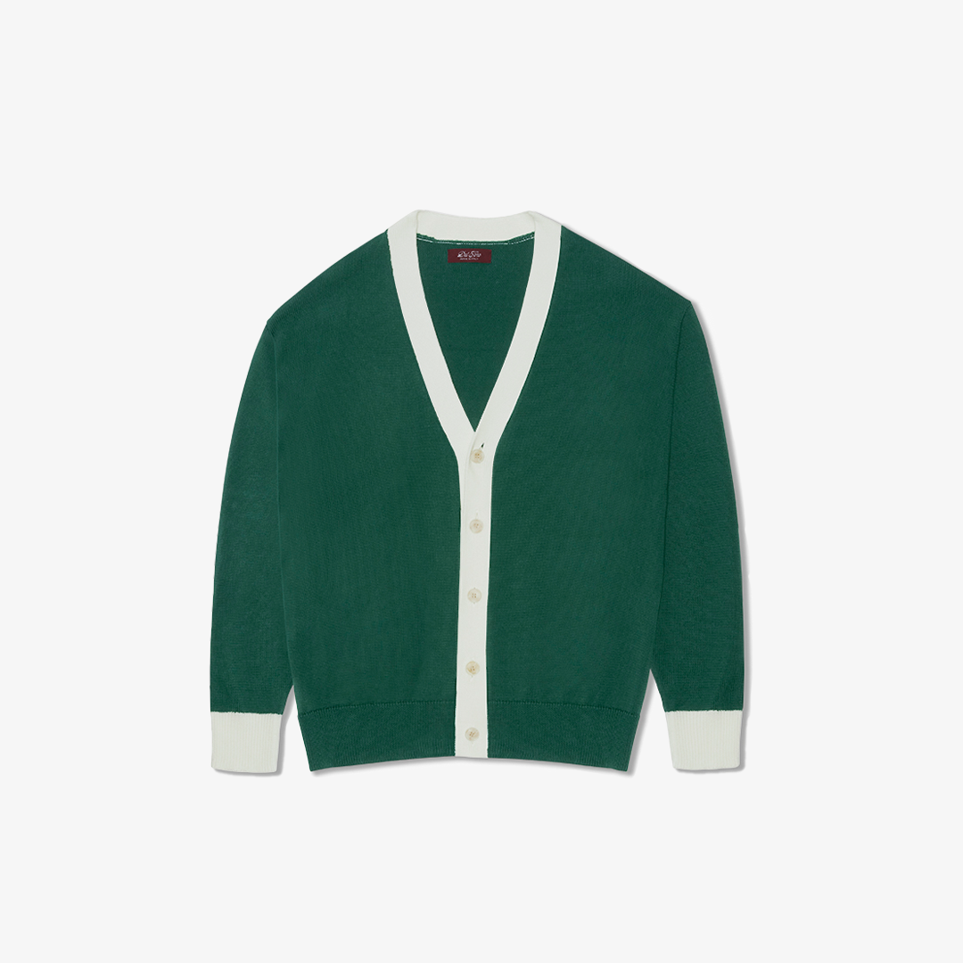 del toro shoes Men's Vintage Fit Cardigan - Fairway Green / Vintage White Fairway Green / Vintage White