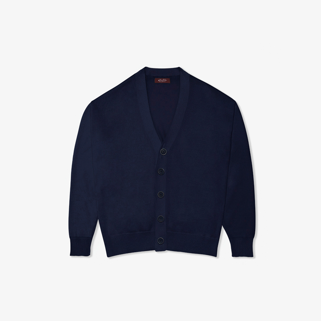 Men's Vintage Fit Cardigan - Solid Navy