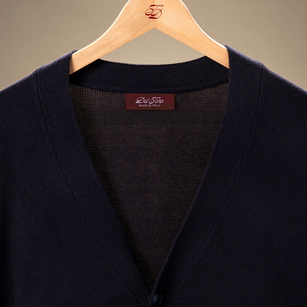 Men's Vintage Fit Cardigan - Solid Navy