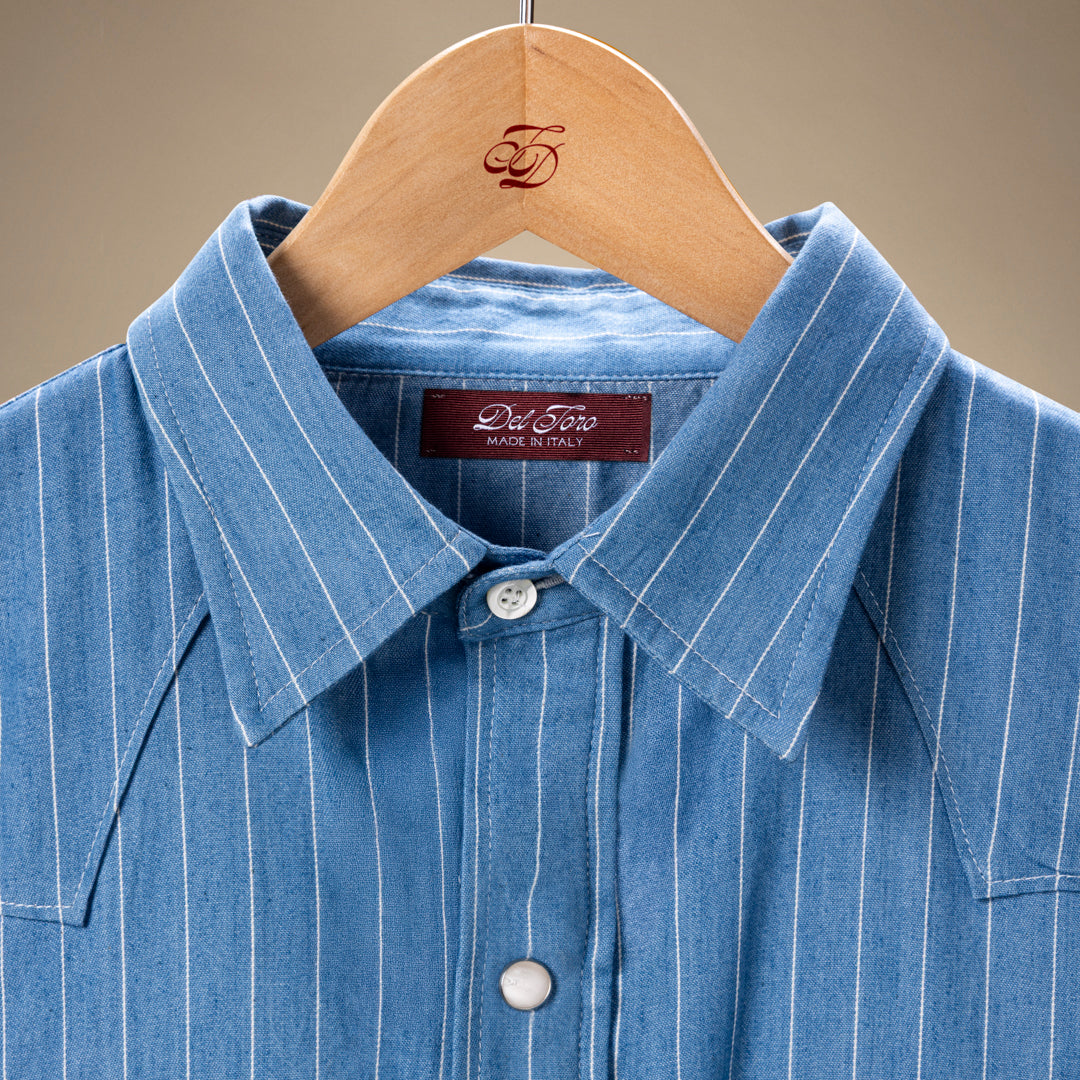 blue pinstripe dress shirt Anni Pinstripe Shirt | Blue | Womens