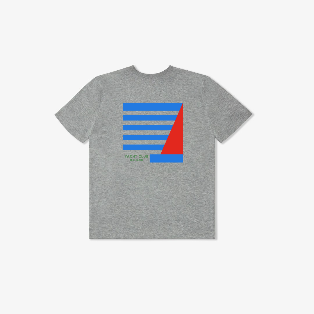 Yacht Club Italiano Tee - Heather Grey