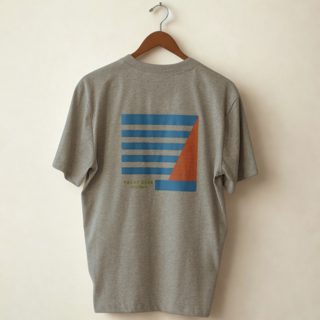 Yacht Club Italiano Tee - Heather Grey