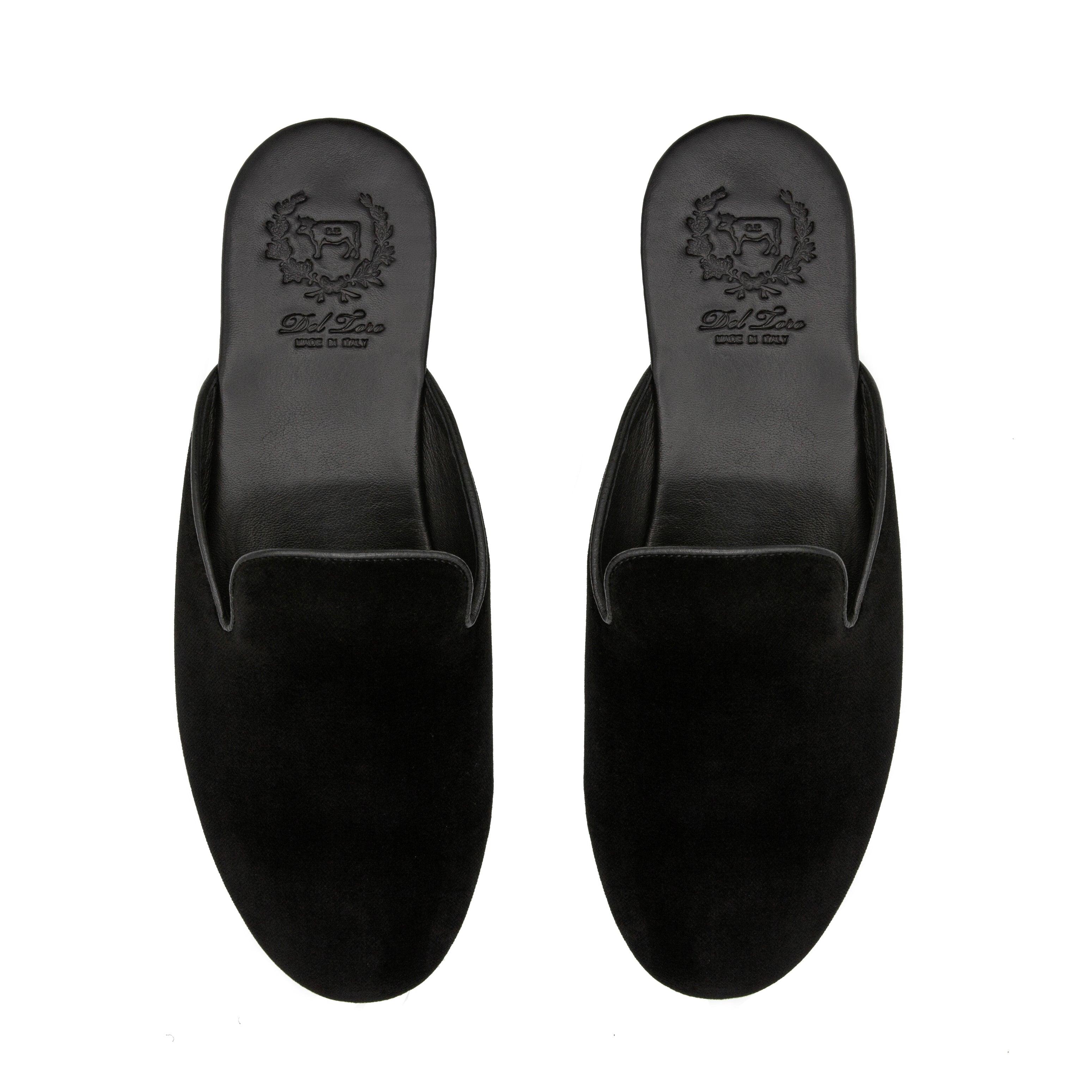 Men's Black Velvet House Slipper - 2nd