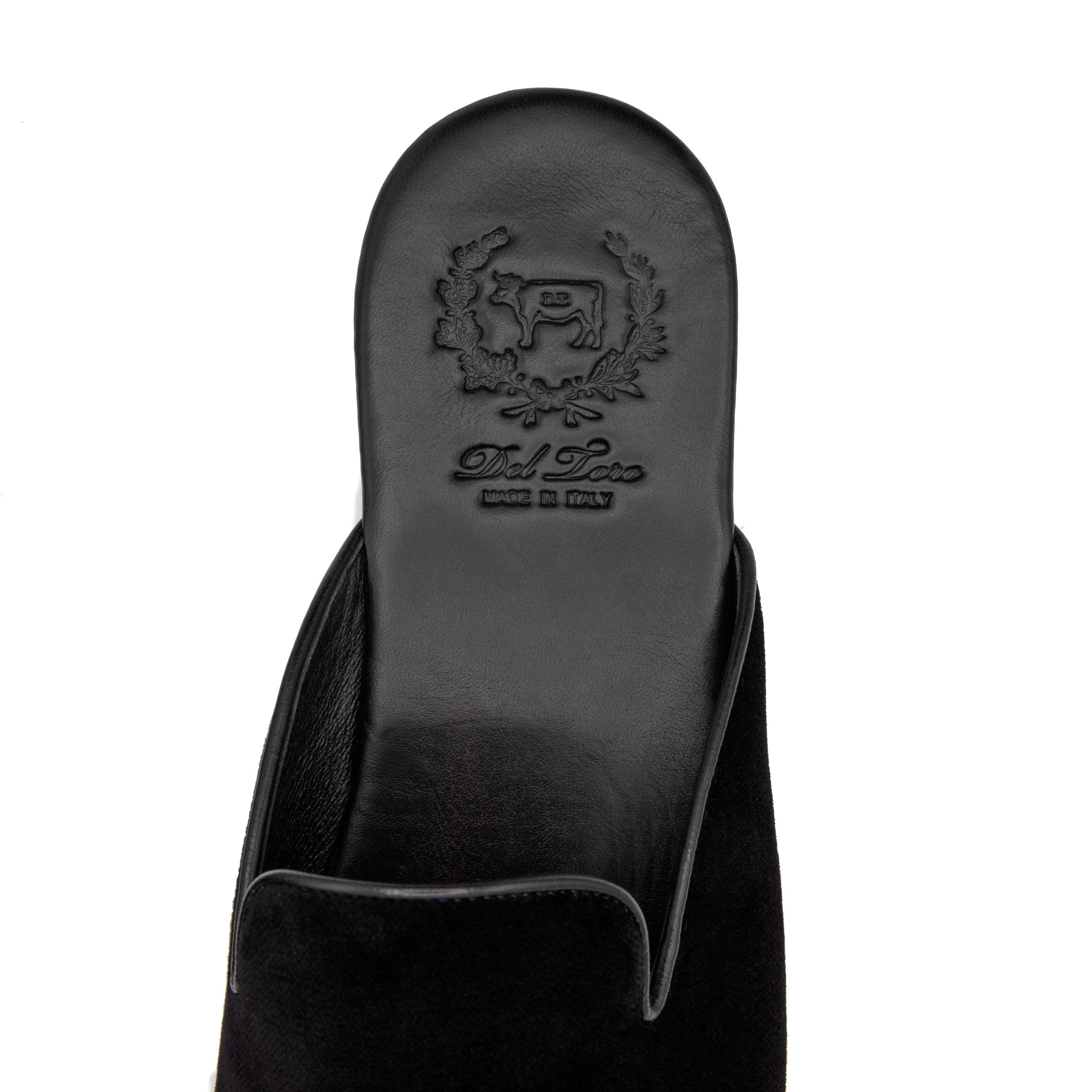 Men's Black Velvet House Slipper - 2nd