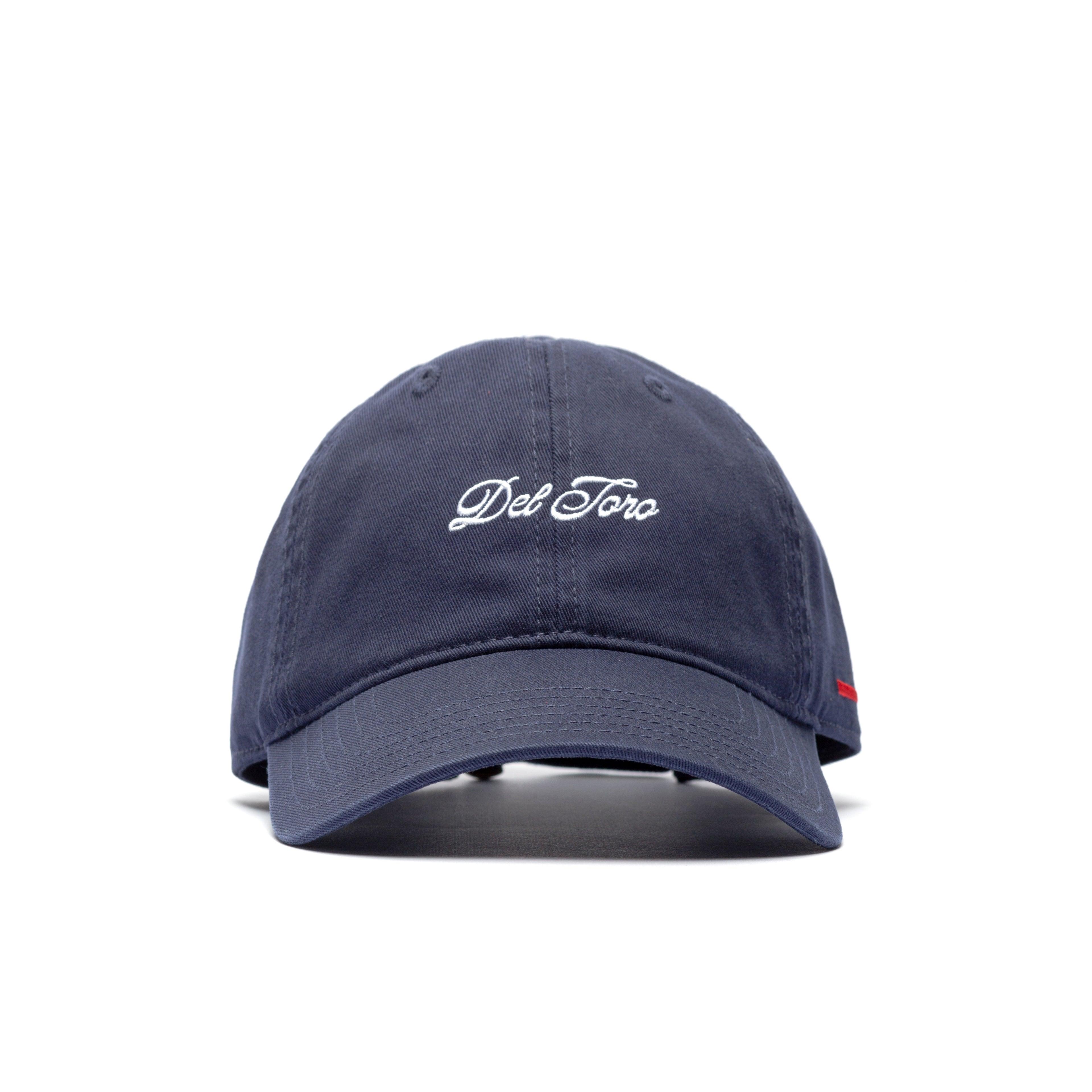 Embroidered Side Stripe Dad Hat - Navy