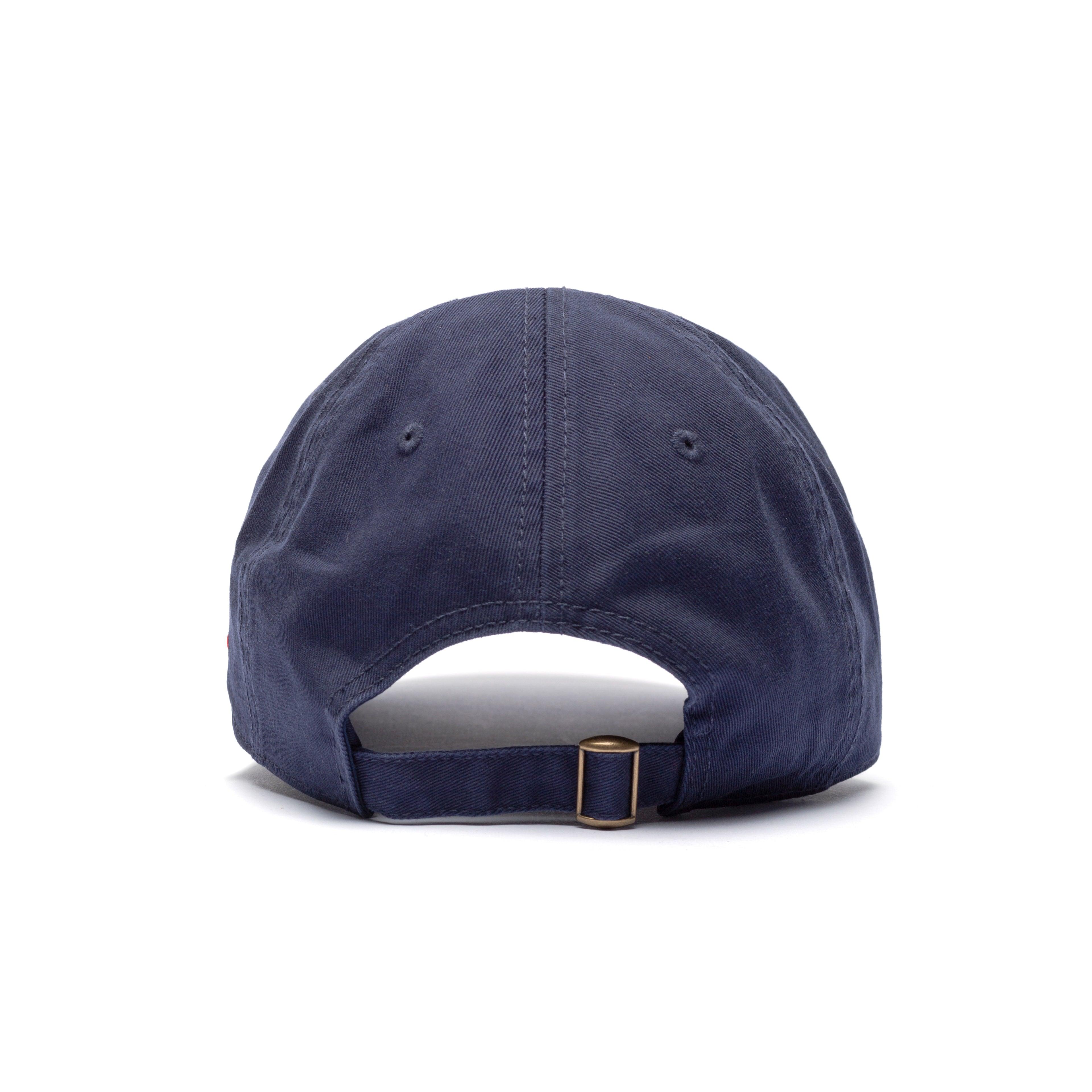 Embroidered Side Stripe Dad Hat - Navy