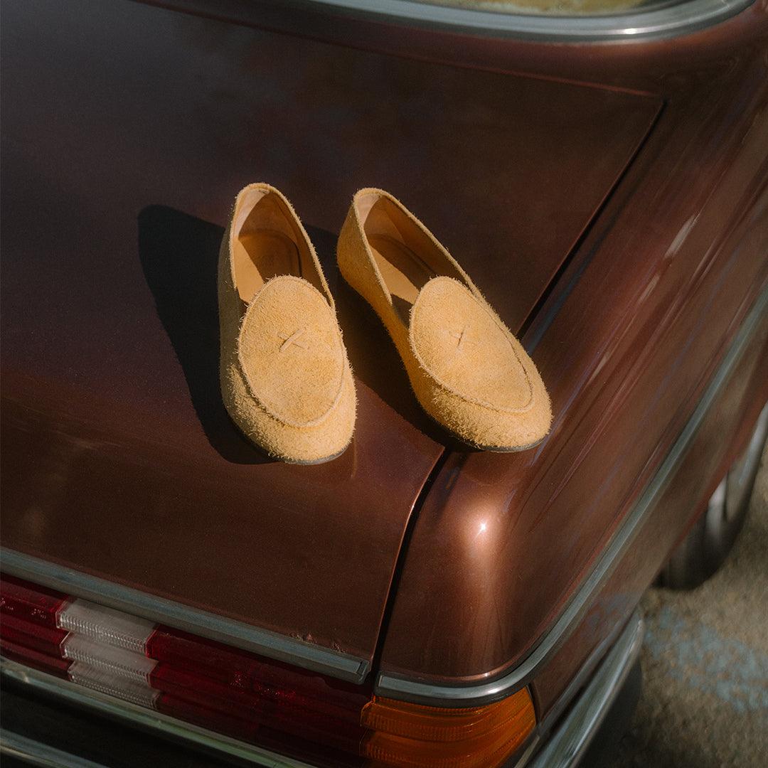 Men's Textured Tan Suede Milano Loafer