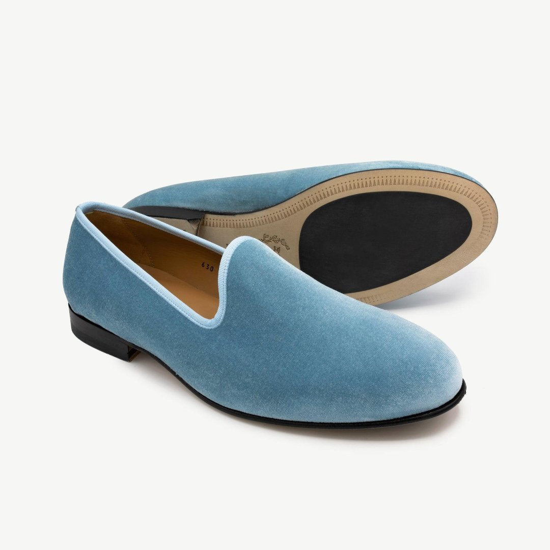 Men's Baby Blue Velvet Slipper II- 2nd
