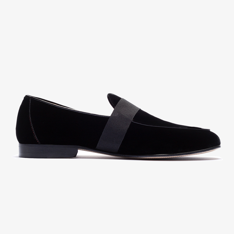 Men's Black Como Velvet Slipper II