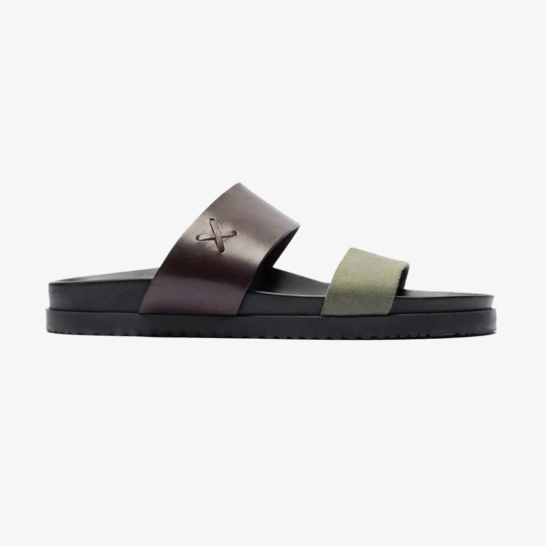 Men's Brown & Green Cinturini Sandal