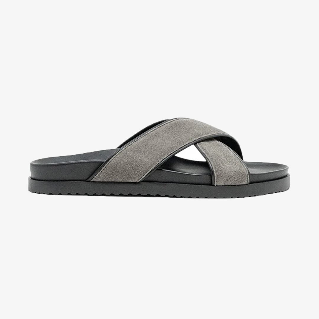 del toro shoes Men's Grigio Amalfi Crossover Sandal Grigio Suede