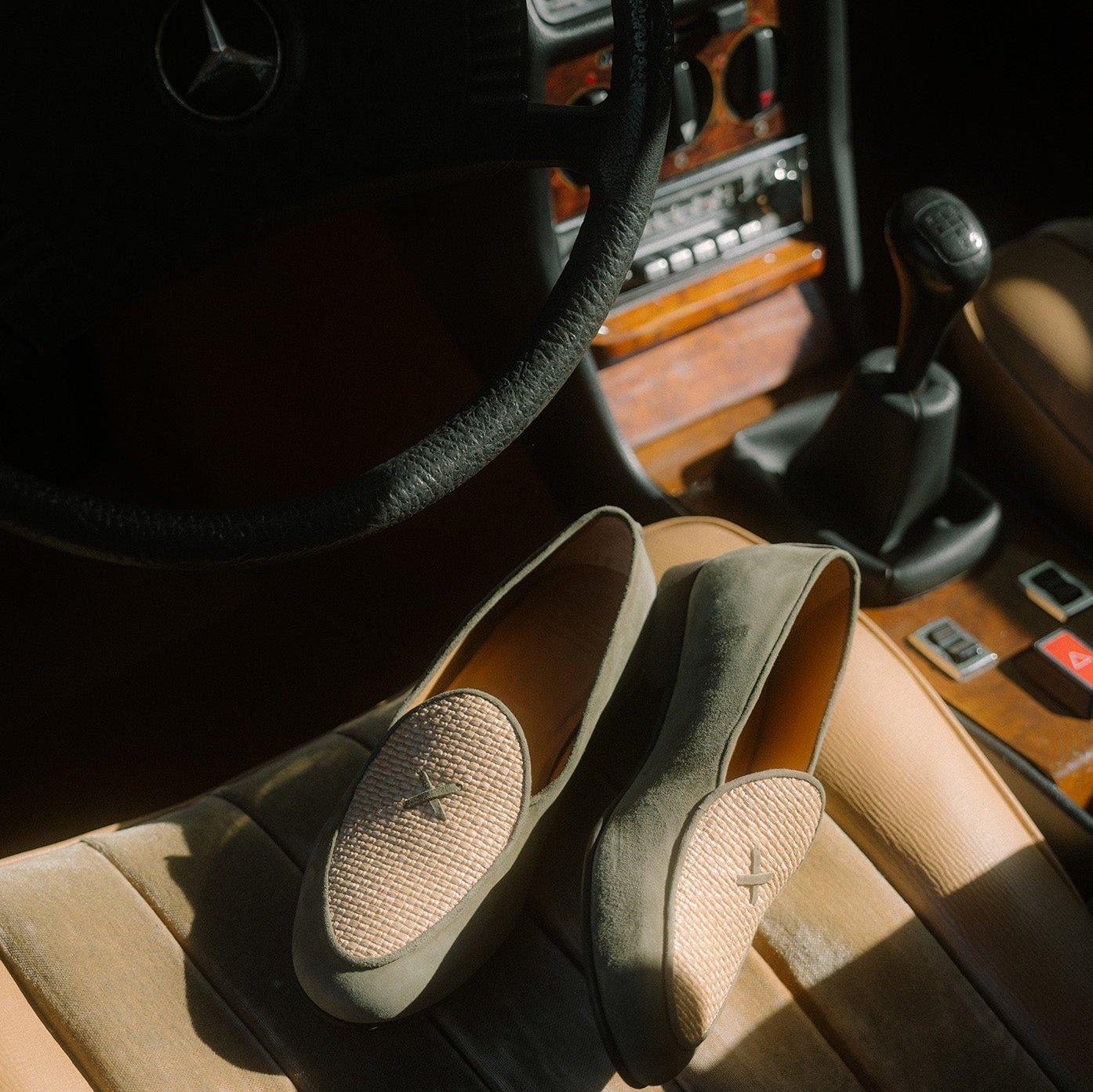 Men's Olive Raffia Milano Loafer