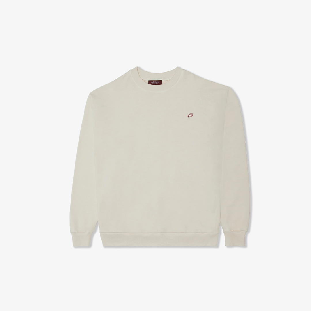 Men's Retro Gym Crewneck Sweatshirt - Vintage White