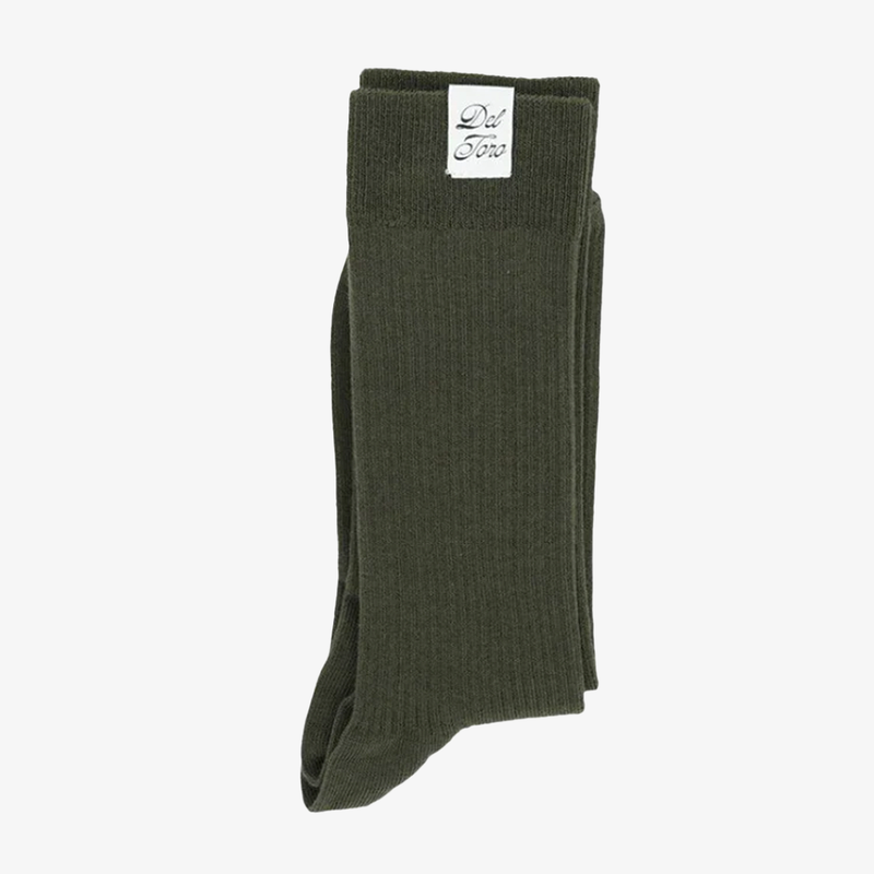 Ribbed Loop Sock - Olive