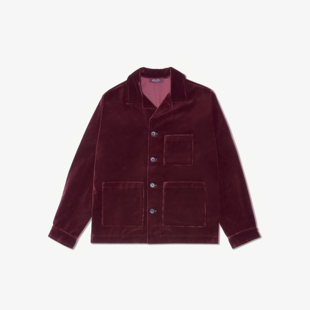del toro shoes Men's Velour Cocktail Coat - Oxblood Oxblood
