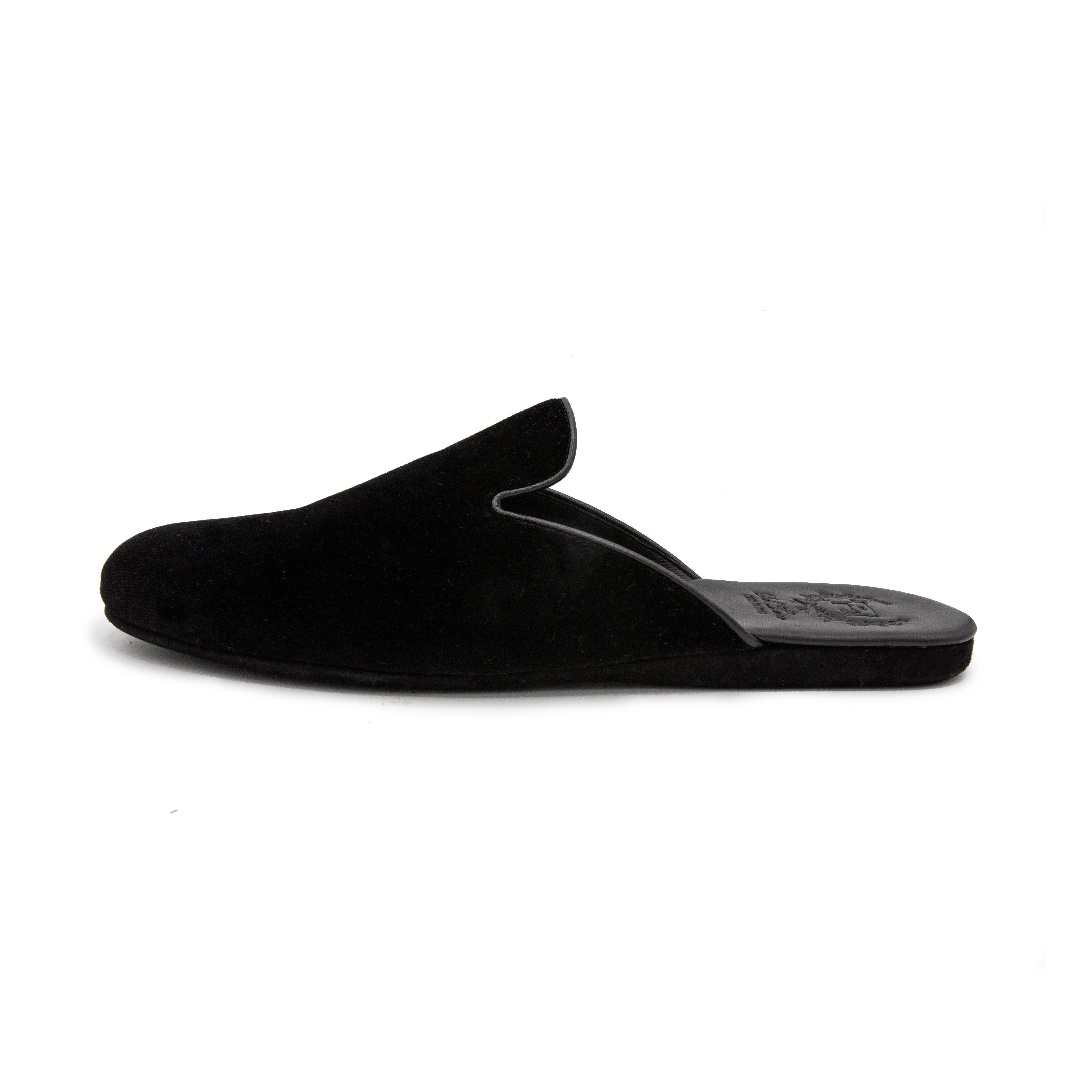 Men's Black Velvet House Slipper - 2nd