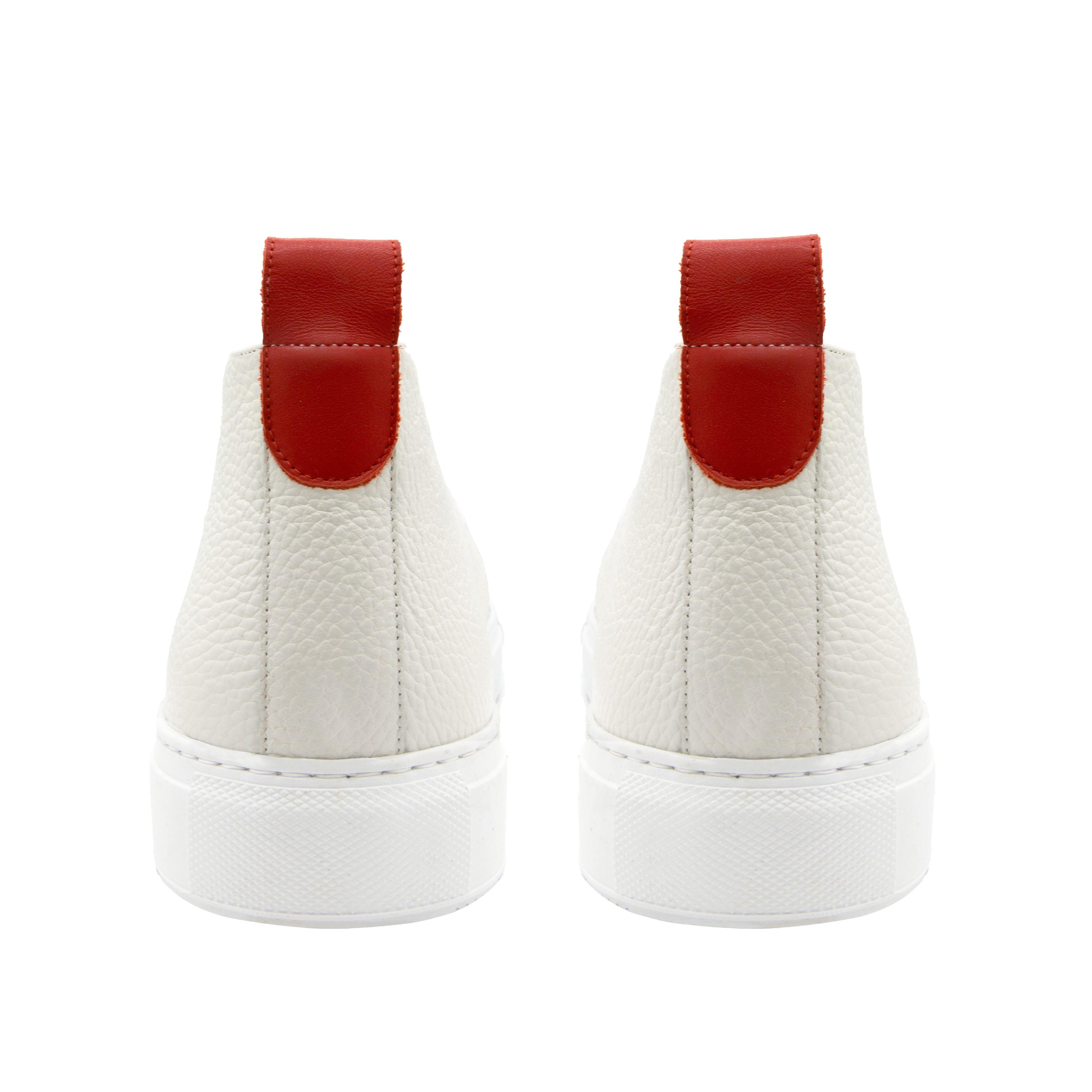 Men's White Leather Chukka Sneaker - 2nd