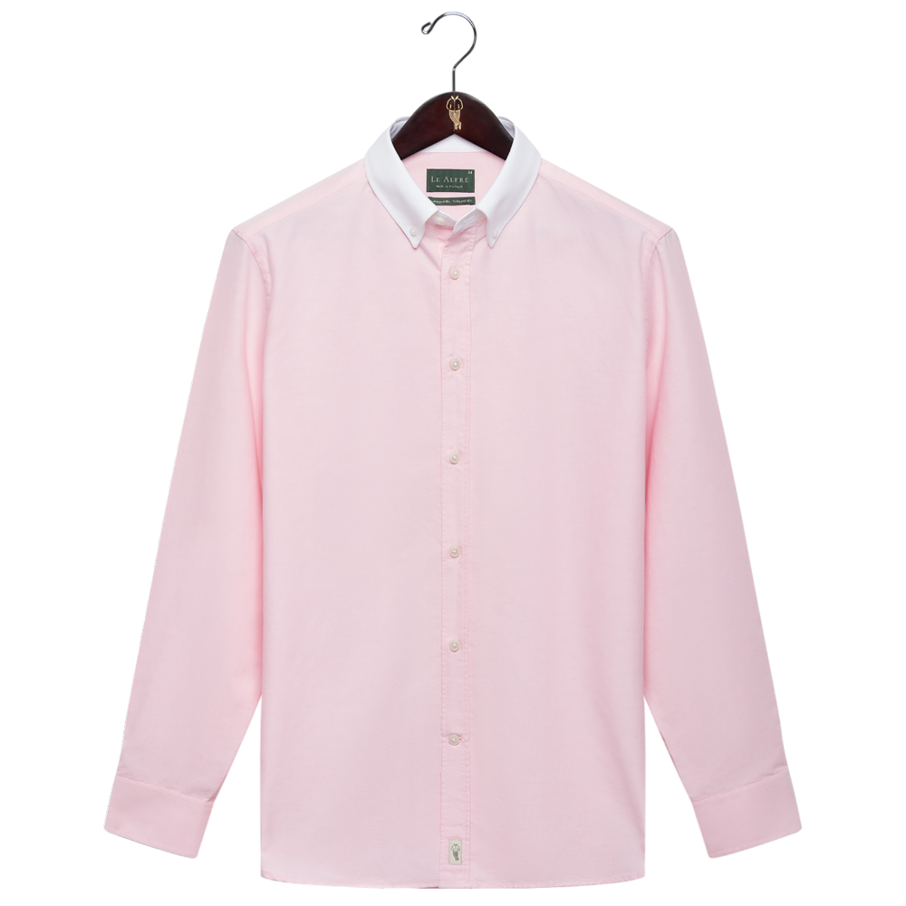 Le Alfré 'Le Original' Pink Contrast Oxford Shirt