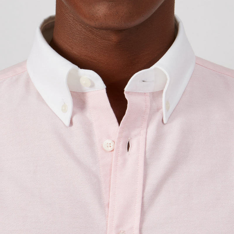 Le Alfré 'Le Original' Pink Contrast Oxford Shirt