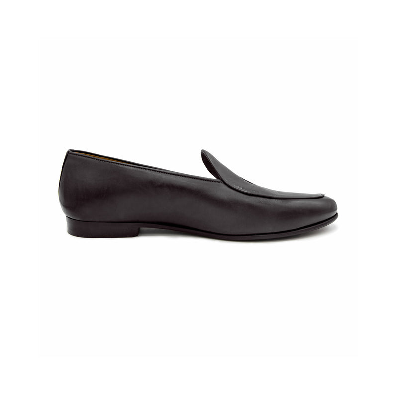 Women's Black Leather Milano Loafer