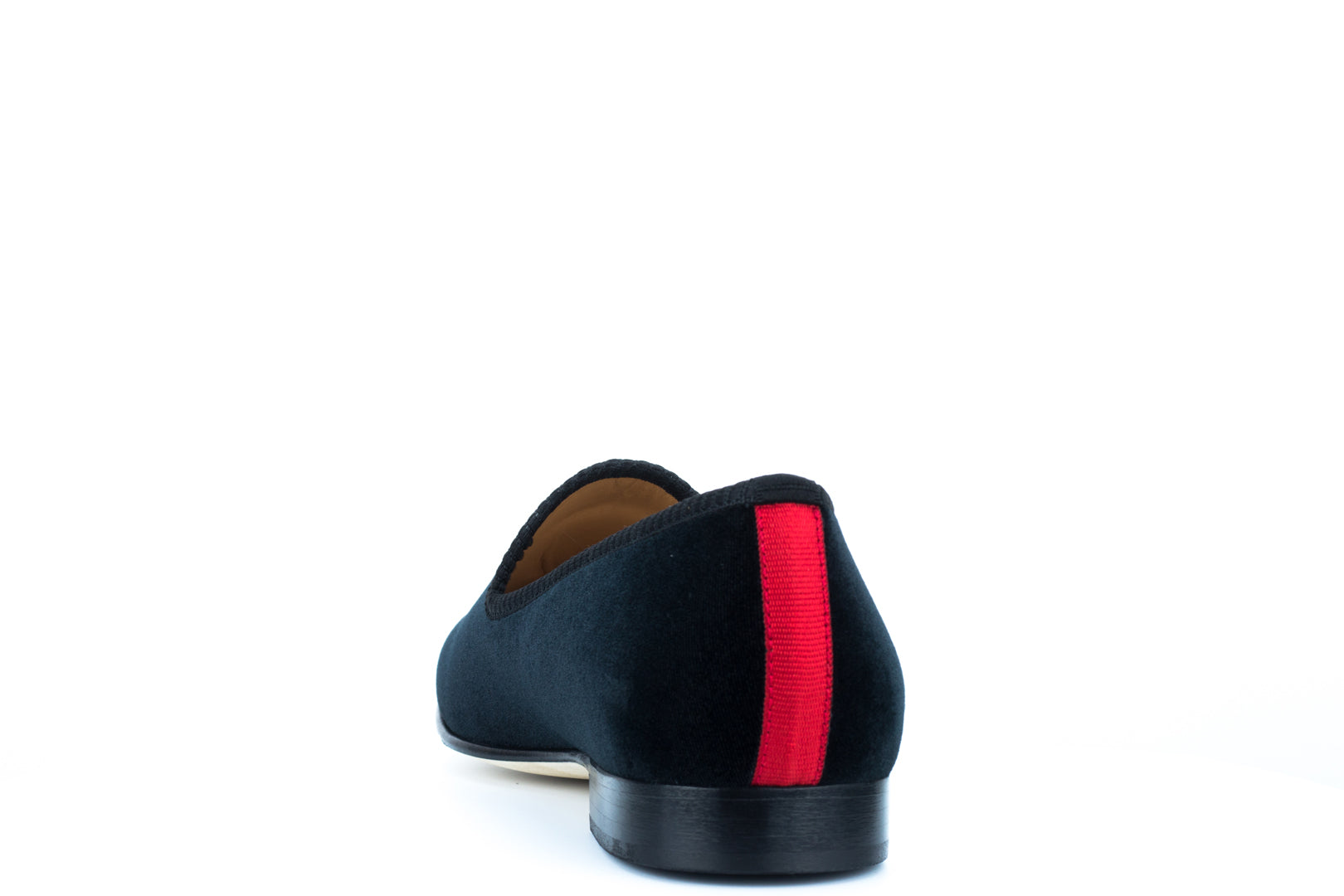 Men's Black Velvet Slipper with Skull & Bone