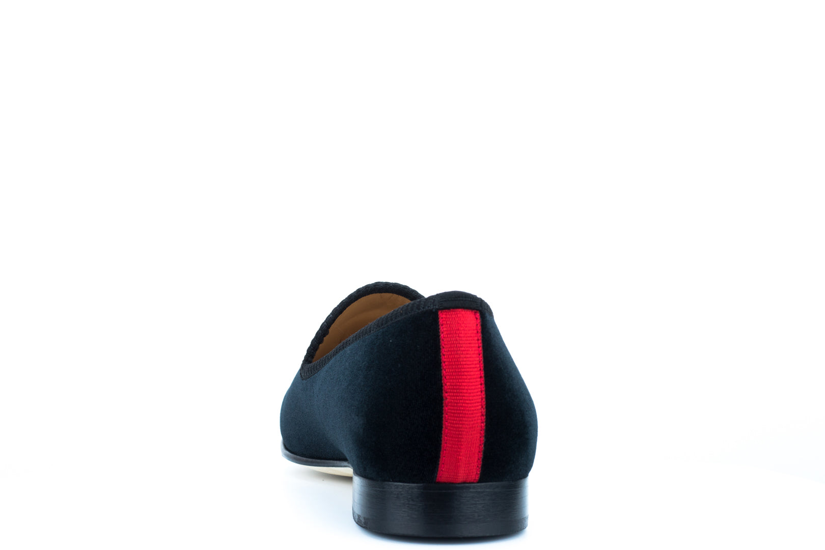 Men's Black Velvet Slipper with Skull & Bone