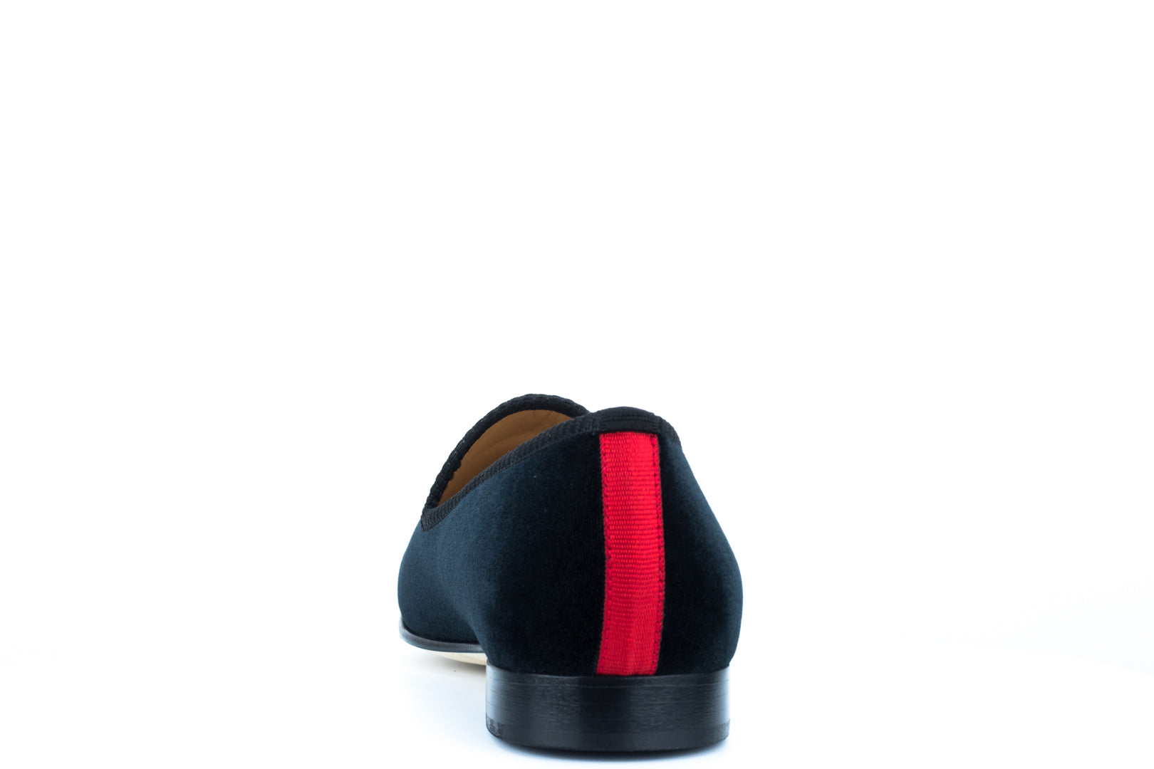 Men's Black Velvet Slipper with Skull & Bone