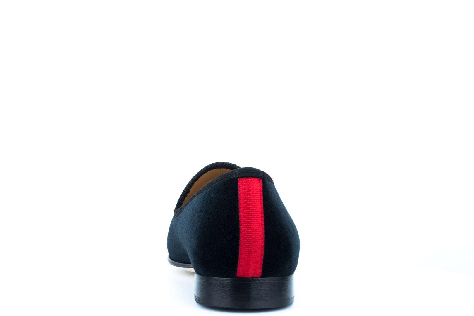 Men's Black Velvet Slipper with Skull & Bone