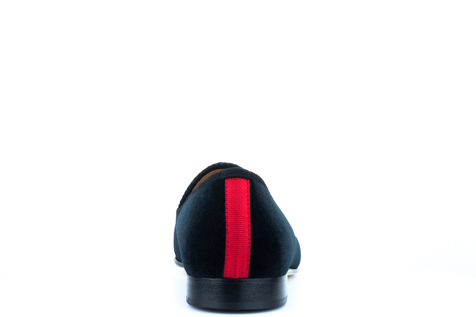 Men's Black Velvet Slipper with Skull & Bone