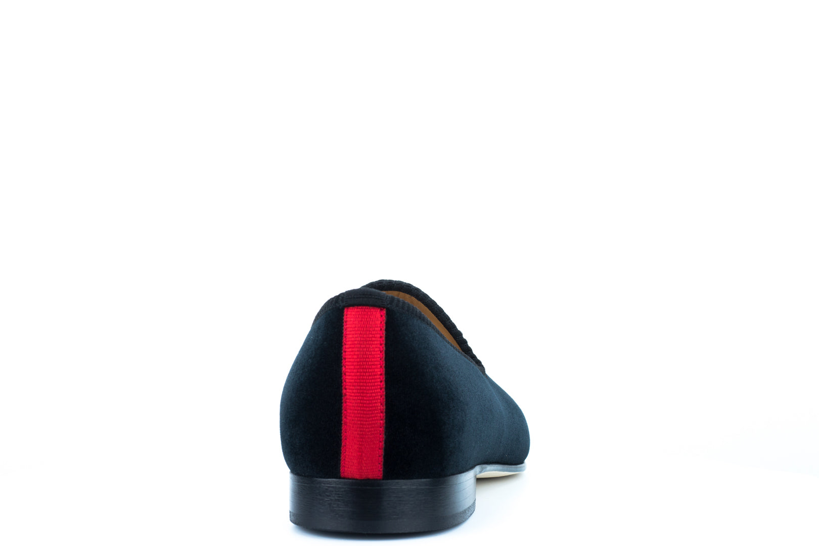 Men's Black Velvet Slipper with Skull & Bone