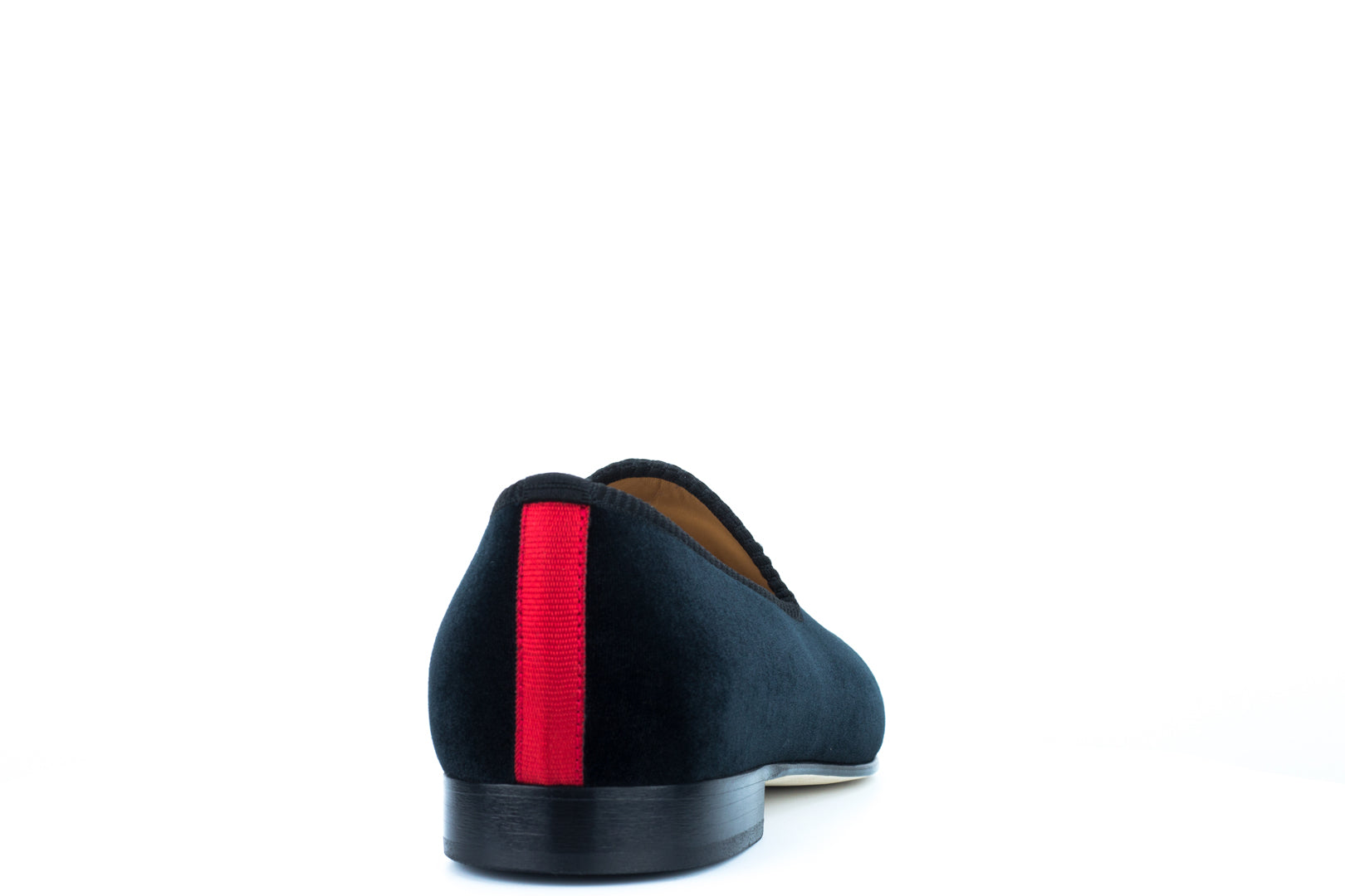 Men's Black Velvet Slipper with Skull & Bone