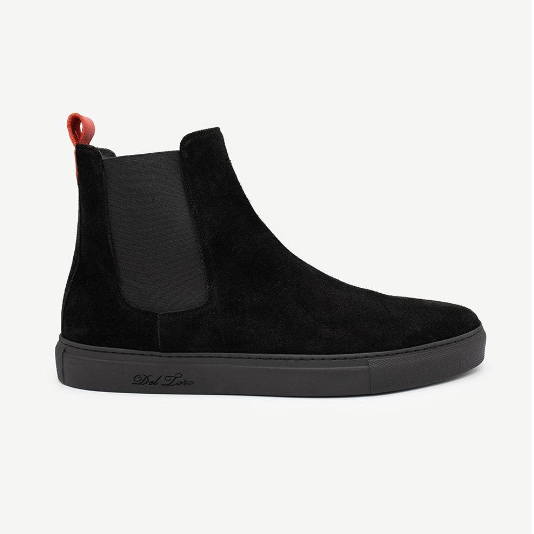 Men's Black Suede Chelsea Sneaker