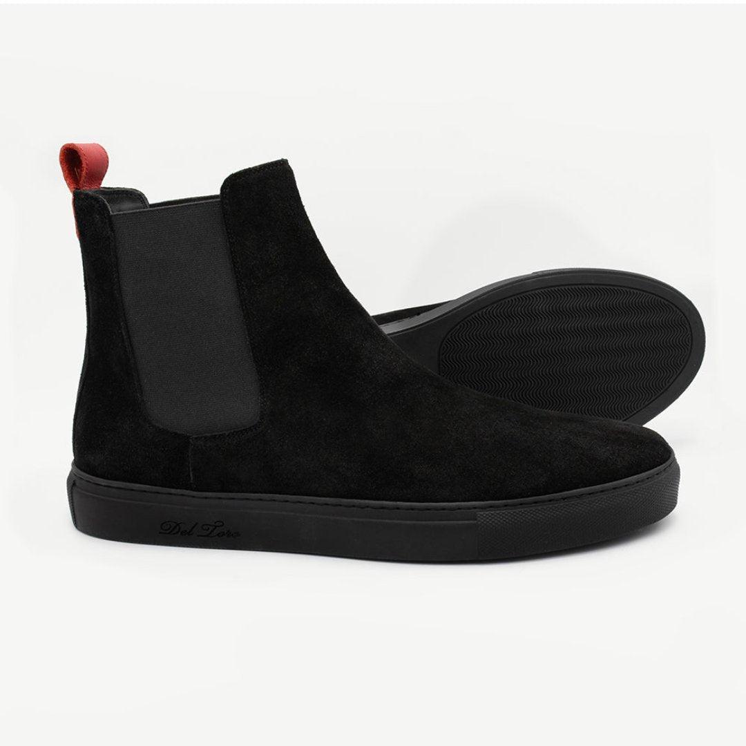 Men's Black Suede Chelsea Sneaker