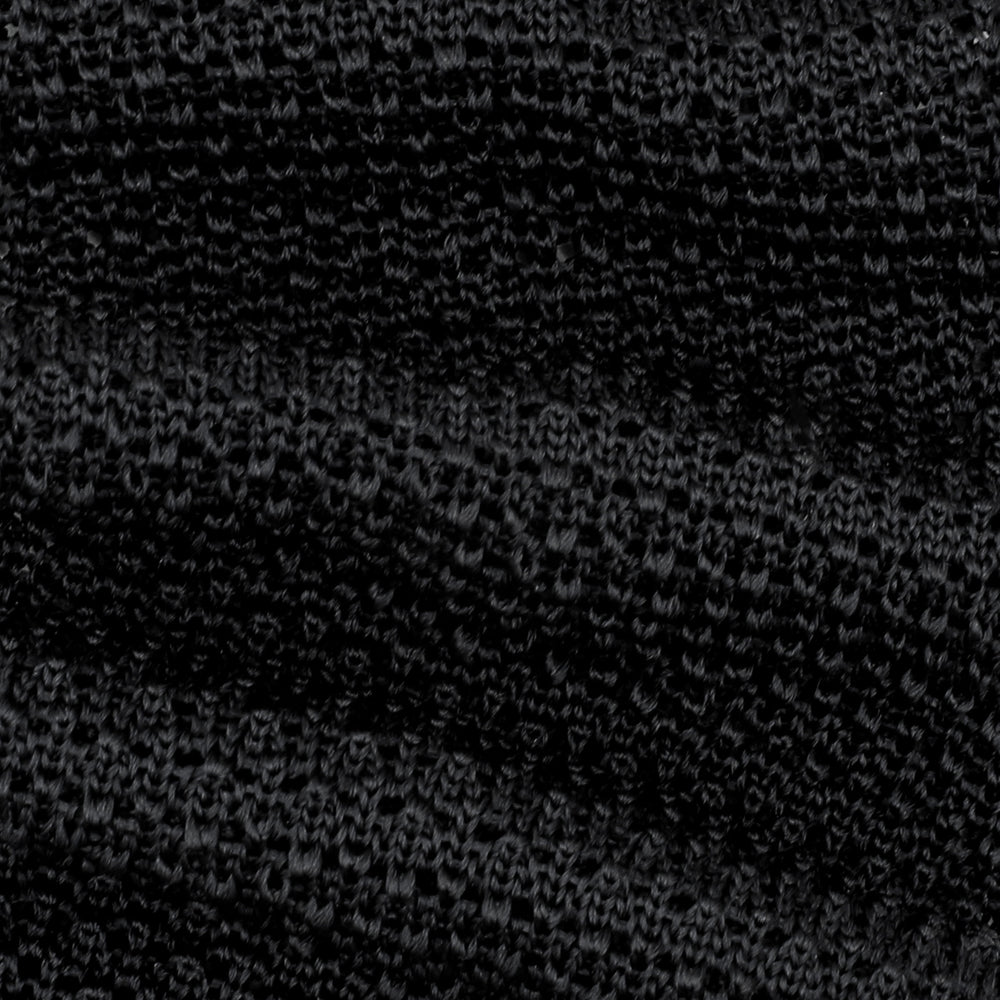 Black Knitted Silk Tie